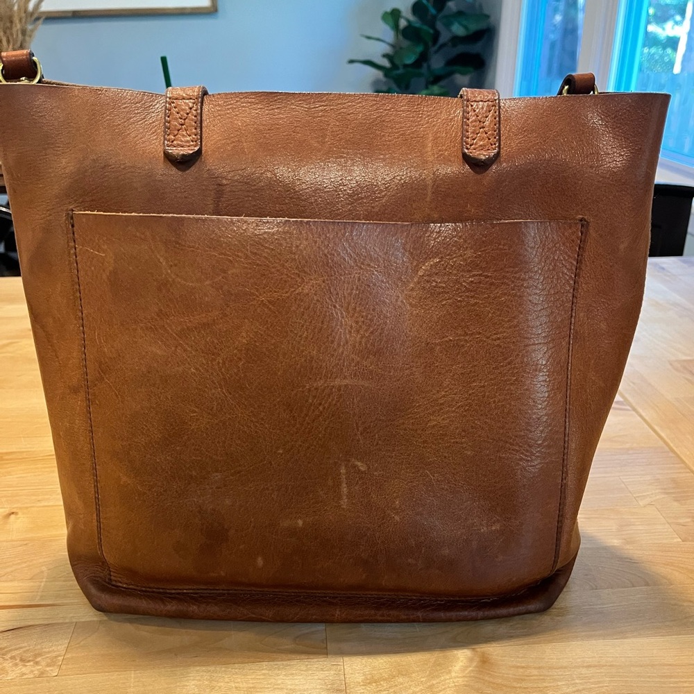 Madewell medium leather transport tote